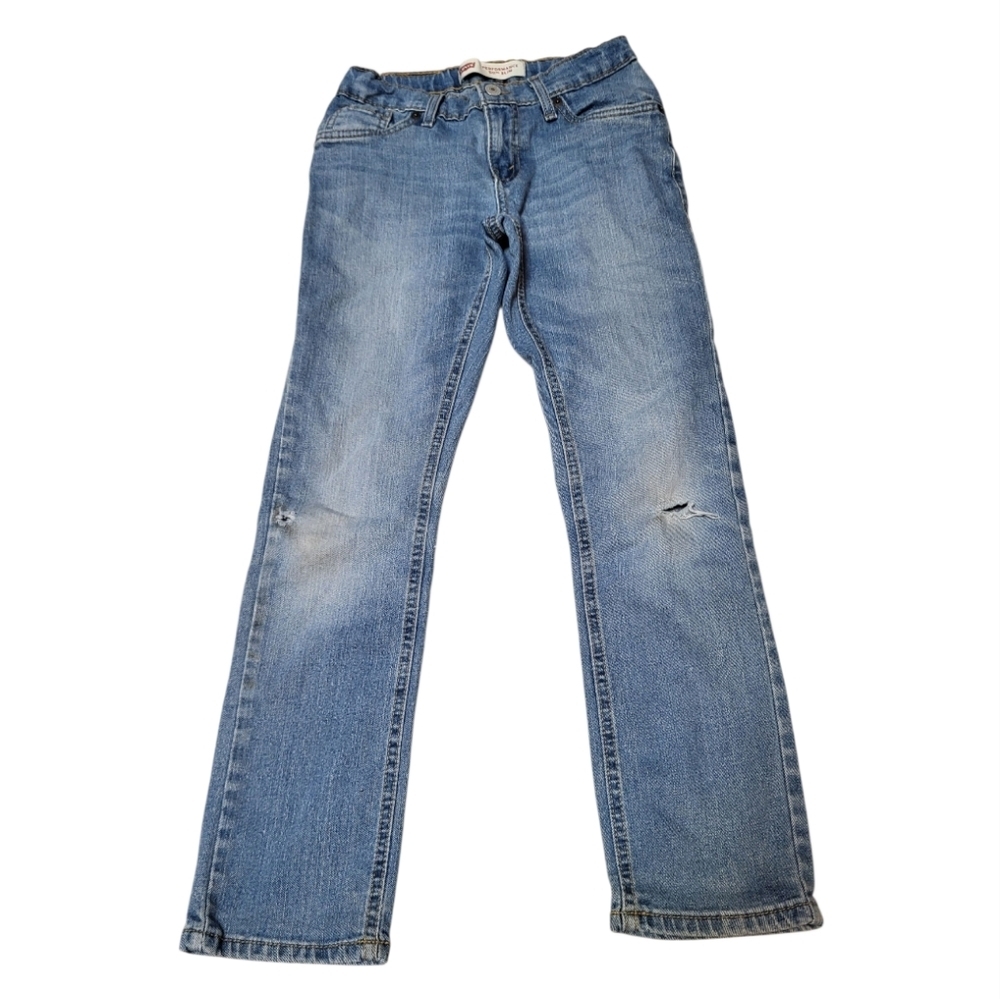 Levi's Kids Blue Performance 511 Slim Distressed Jeans - Size 10